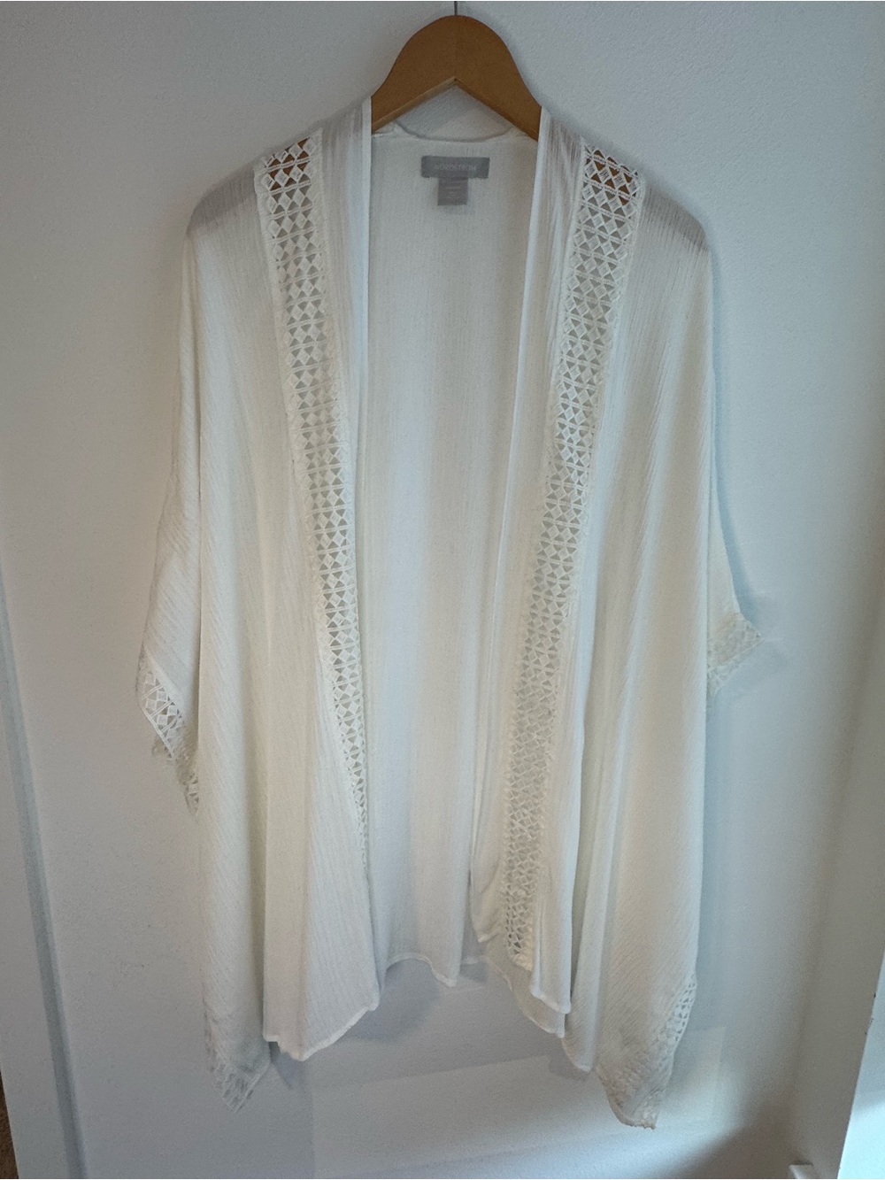 Nordstrom Cream One-Size Lightweight Knit Cardigan One Size